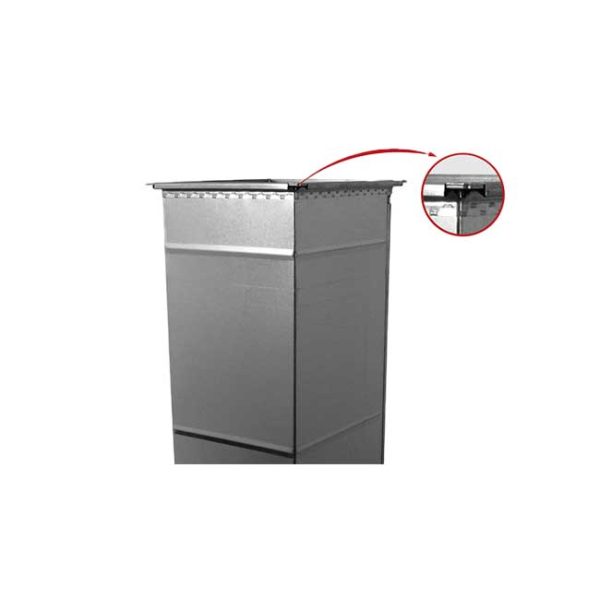 tub rectangular ventilatie cu flansa