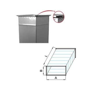 tub rectangular cu flansa
